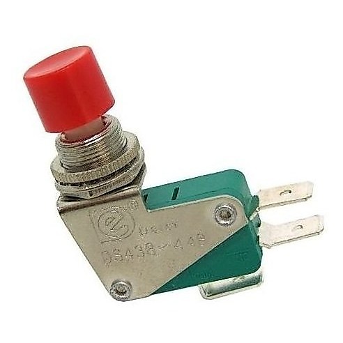 Chave Botão Micro Switch Ds438 Na S/ Trava Vermelha