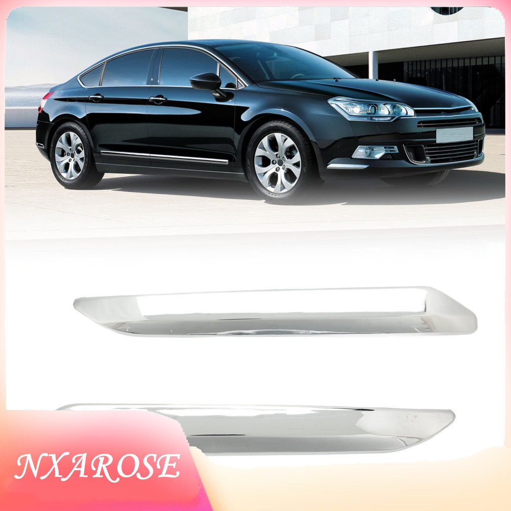 Nxarose ACOGEDO 2 peças faixa de para-choque dianteiro esquerda direita substituição de prata para C5 X7 2007-2015