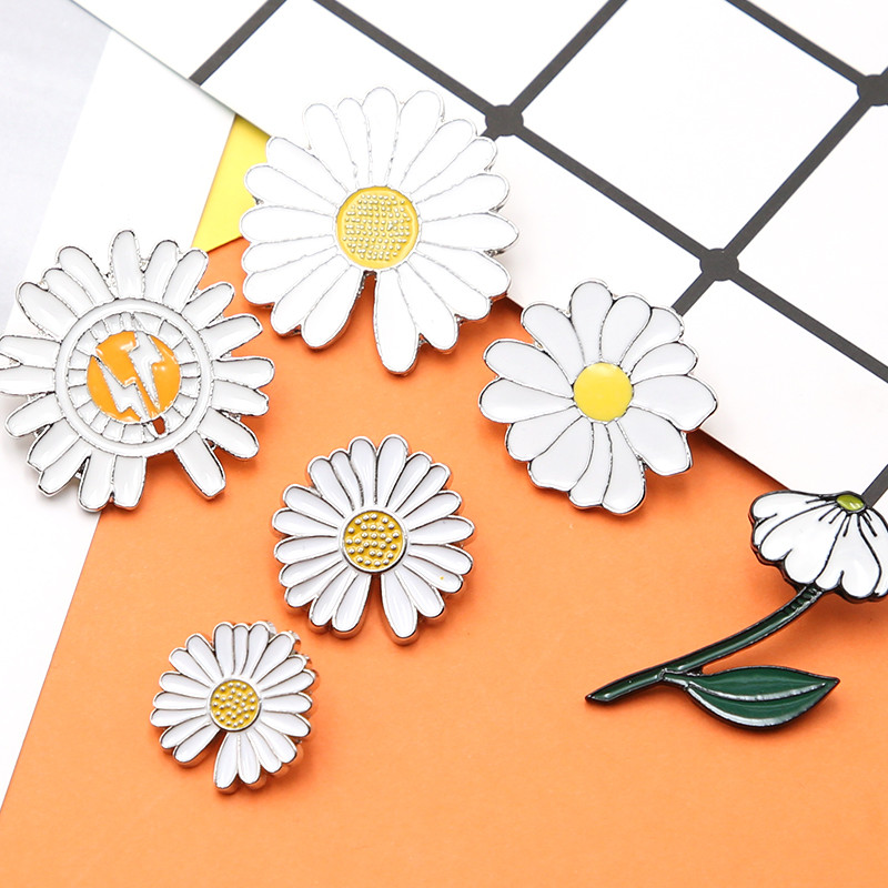 G GD botão pequeno decorativo, versão coreana exclusiva, adesivo de pano, pequena margarida, broche sem unhas, botão