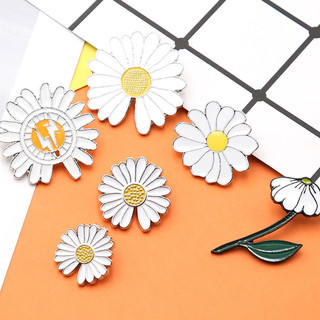 G GD botão pequeno decorativo, versão coreana exclusiva, adesivo de pano, pequena margarida, broche sem unhas, botão