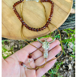Colar Gravatinha Country Feminino Pingente Boi