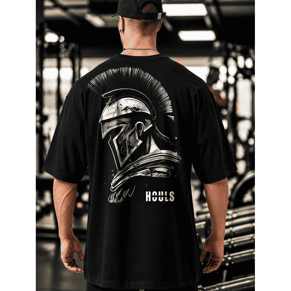 Camiseta Oversized Spartano Musculação Grande Algodão Streetwear Treino Academia Envio Imediato