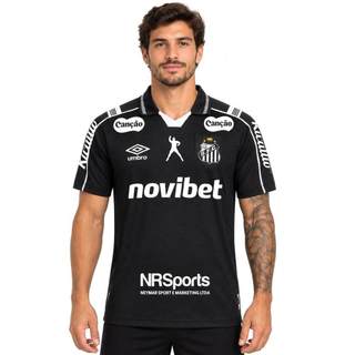 Camisa Santos III Umbro 26/27 Torcedor C/Patrocínio Preto