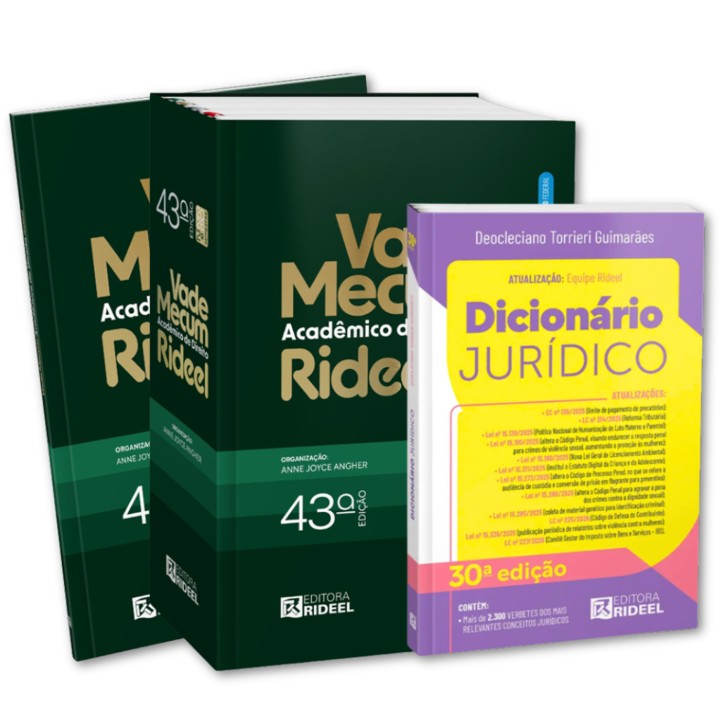 Vade Mecum Acadêmico Direito Rideel 43a Edição 2026 + Dicionário de Termos Jurídico