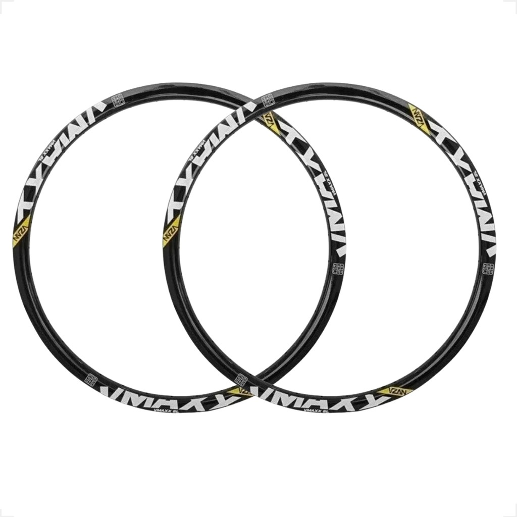 Kit 2 Aros 24 36 Furos Freio Disco bicicleta bike Downhill DH Freeride manobra Vmaxx Vzan Cor Preto