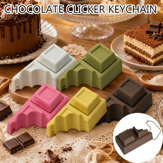 Impressão 3D Teclado De Chocolate Chaveiro Simulado Clicker Alívio Do Estresse Descompressão PLA Presentes Ecológicos