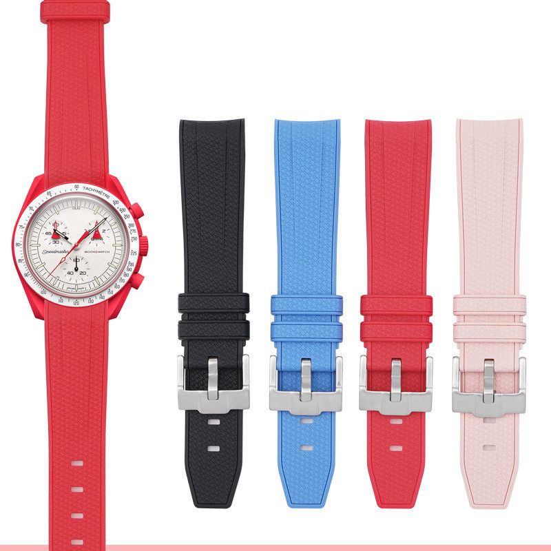 Joint MoonSwatch 20mm Pulseira De Mergulho Para Omega X Swatch Masculino Feminino Arco Curvado Final TPU Borracha Rolex 