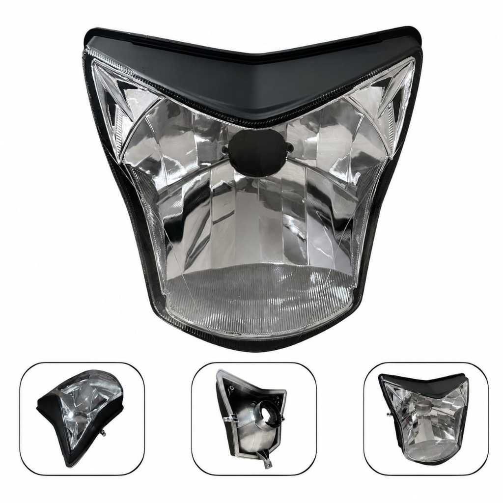 Farol Bloco Optico P/Moto Honda Nxr Bros 150 2013 Até 2014 Bros 160 2015 Á 2024