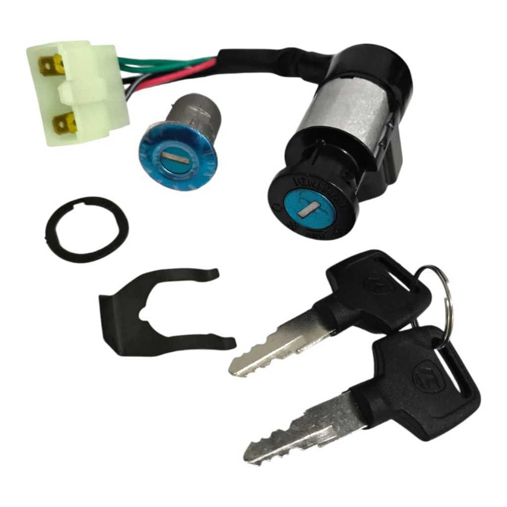 Kit Chave De Ignição Completo Honda C100 Biz 1998 Até 2003 2004 2005 (2 Pcs)