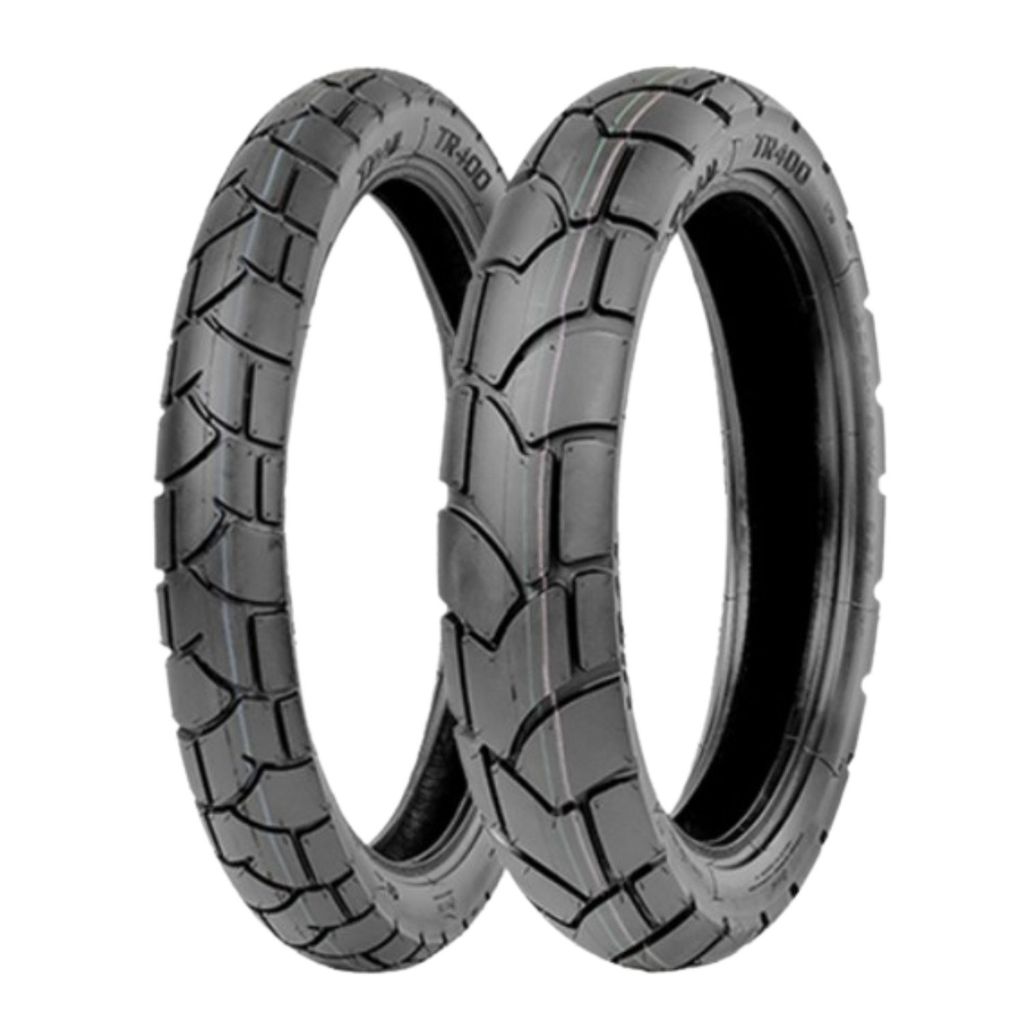 Kit Par Pneus Moto Vipal 110/90-17 Traseiro + 90/90-19 Dianteiro TR400 BROS XTZ Uso Com Câmara