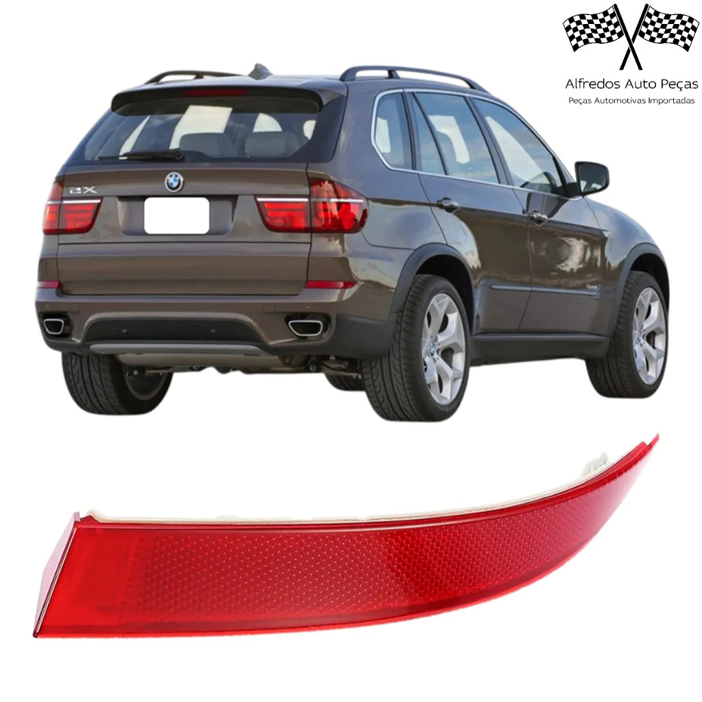 Refletor Olho de Gato Parachoque Traseiro BMW X5 2010 2011 2012 2013 Direito Passageiro 63147240998
