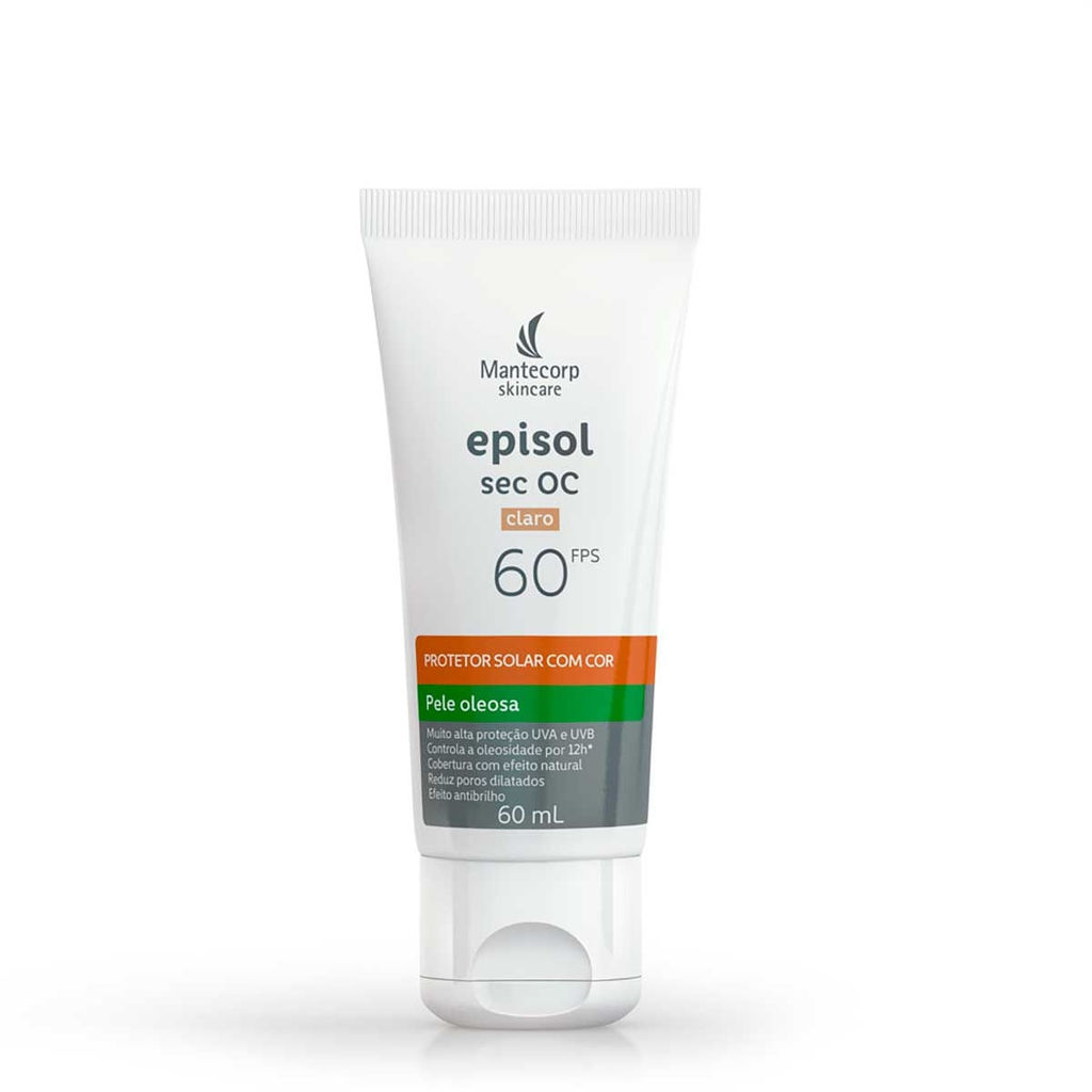 Protetor Solar com Cor FPS60 Claro Episol Sec OC 60ml