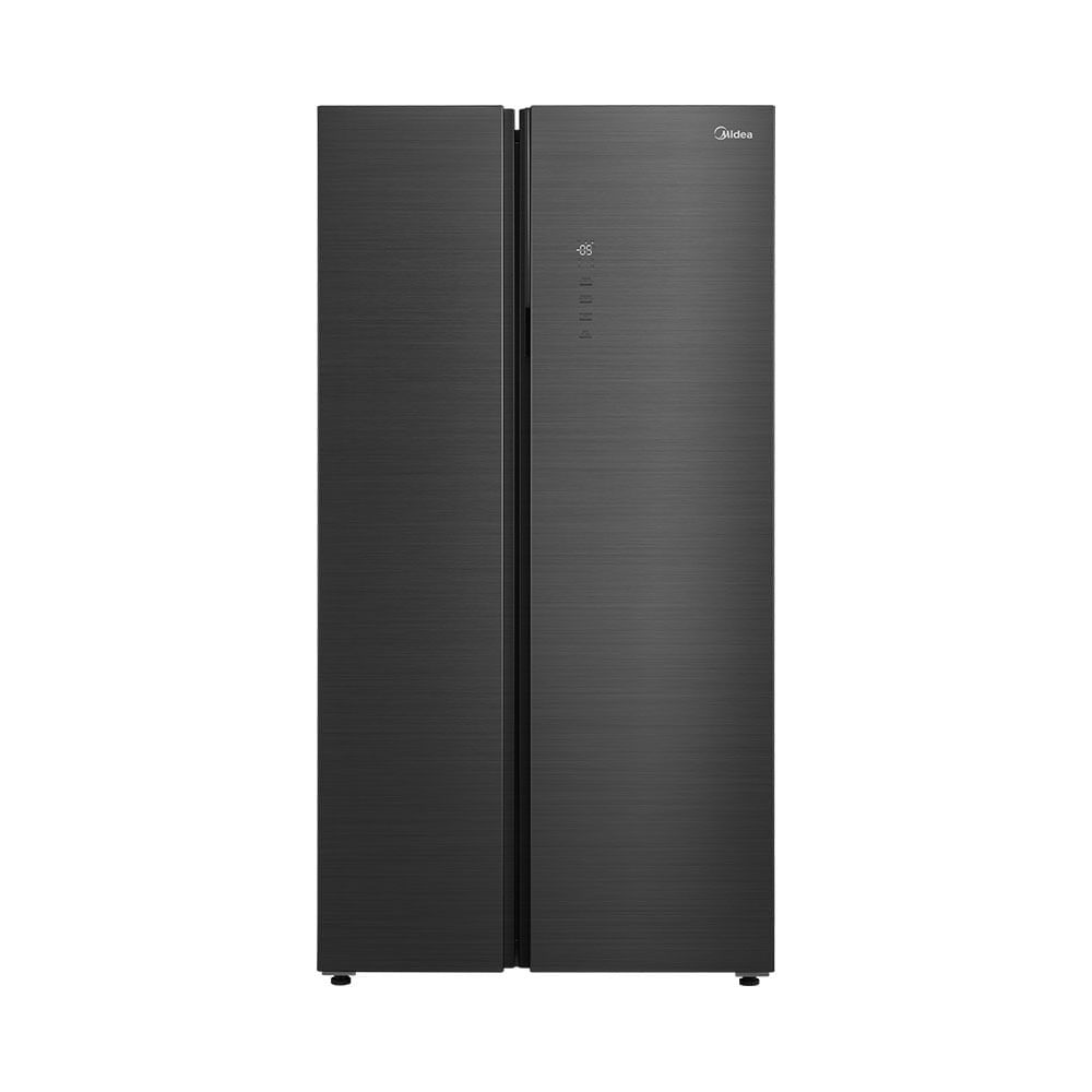 Geladeira Side by Side 700L Space Master cor Black Inox Midea