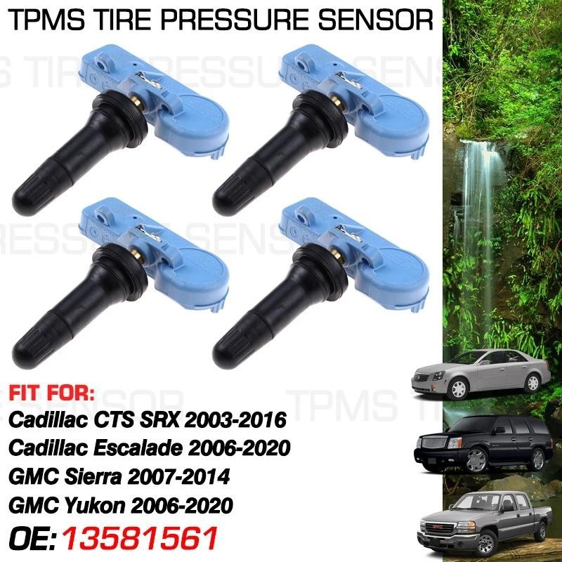13581561 Sensor De Monitor De Pressão Dos Pneus 433 MHz Para Cadillac CTS 2011-2013 Escalade SRX 2003-2016 GMC Sierra Yu
