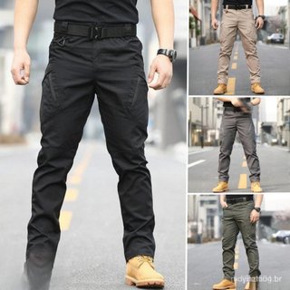 Calças de trabalho masculinas X9 para caminhadas ao ar livre, modelo tático, impermeáveis e corta-vento, com design de v