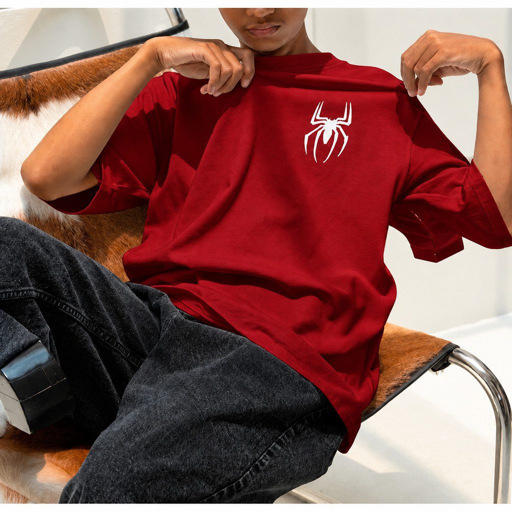 Camiseta Masculina Aranha Camisa 100% Algodão Estampada Confortável Regular Envio Imediato