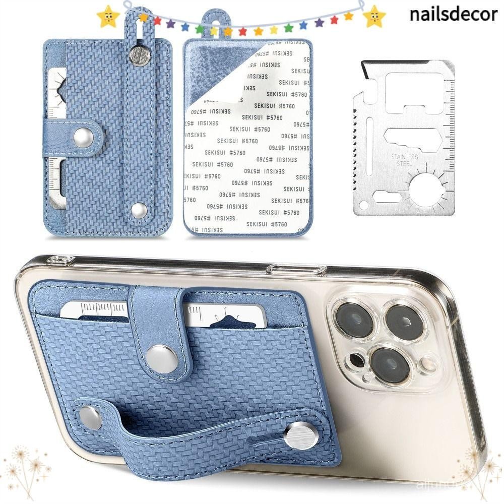 Bolsa Para Cartão De Celular NAILSDECOR , Adesivo Traseiro Suporte De Manga Protetora Multifuncional , Clipe De Criativo