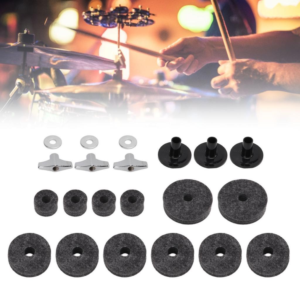 Kit de conjunto de almofadas de feltro para pratos de tambor Daconovo melhora a qualidade do som, acessórios
