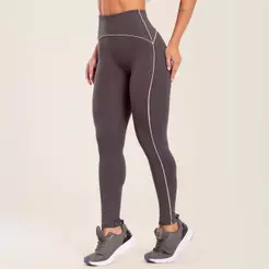 Legging Agile Cinza Carbox Poliamida