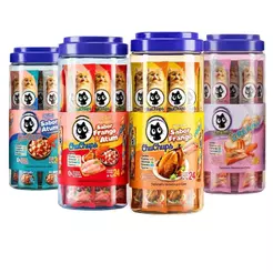 Potes Chuchups Petiscos P/Gatos Diversos Sabores 24Un - 15g Cada