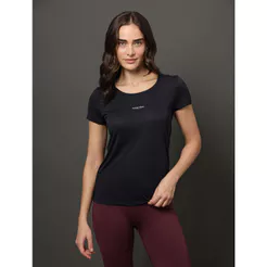 Camiseta Feminina Texturizada Calvin Klein Sport - Preto