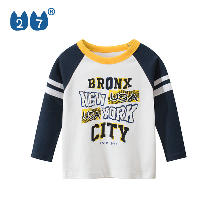 Roupas infantis meninos casuais topos médio pequeno crianças puro algodão manga comprida camiseta 2025 primavera outono 
