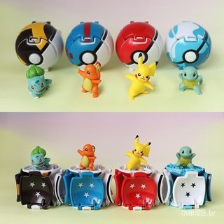 Mr. YE Pokeball de Sally, automático, com Pikachu, figuras de ação de anime Pokémon, brinquedos criativos para crianças.