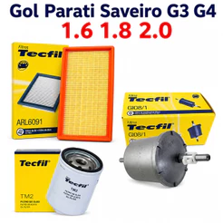 Kit Filtros Gol Parati Saveiro G3 G4 1.6 1.8 2.0 Oleo Ar Combustivel Tecfil