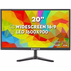 Monitor LED Soyo 20 Widescreen SM200-L03 VGA HDMI Preto