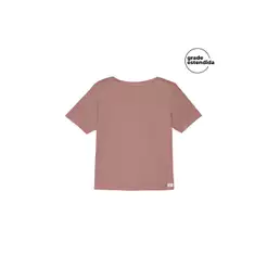 Blusa Comfy Feminina Malha Linho Marialícia Marrom