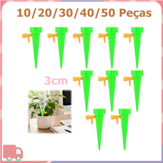 10-50 gotejadores automáticos com válvula de controle ajustável, autoirrigação para plantas internas e externas, verde