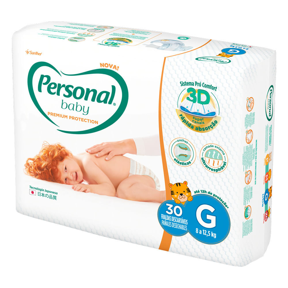Fralda Personal Baby Premium Protection Tamanho G com 30 Unidades · foto 2