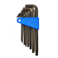 Jogo de chave allen longa abaulada 3/32 a 3/8" com 8 peças 42KL-88P - Gedore