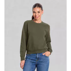 Blusão Feminino Básico Moletom Peluciado Rovitex Verde