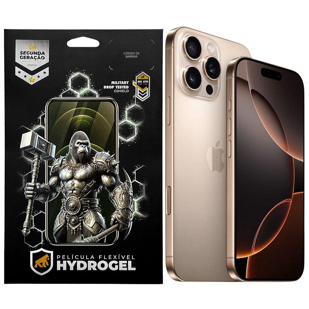 Kit Película Hydrogel HD Frontal + Traseira para iPhone 16 Pro - Proteção Completa - Gshield em Oferta na Shopee