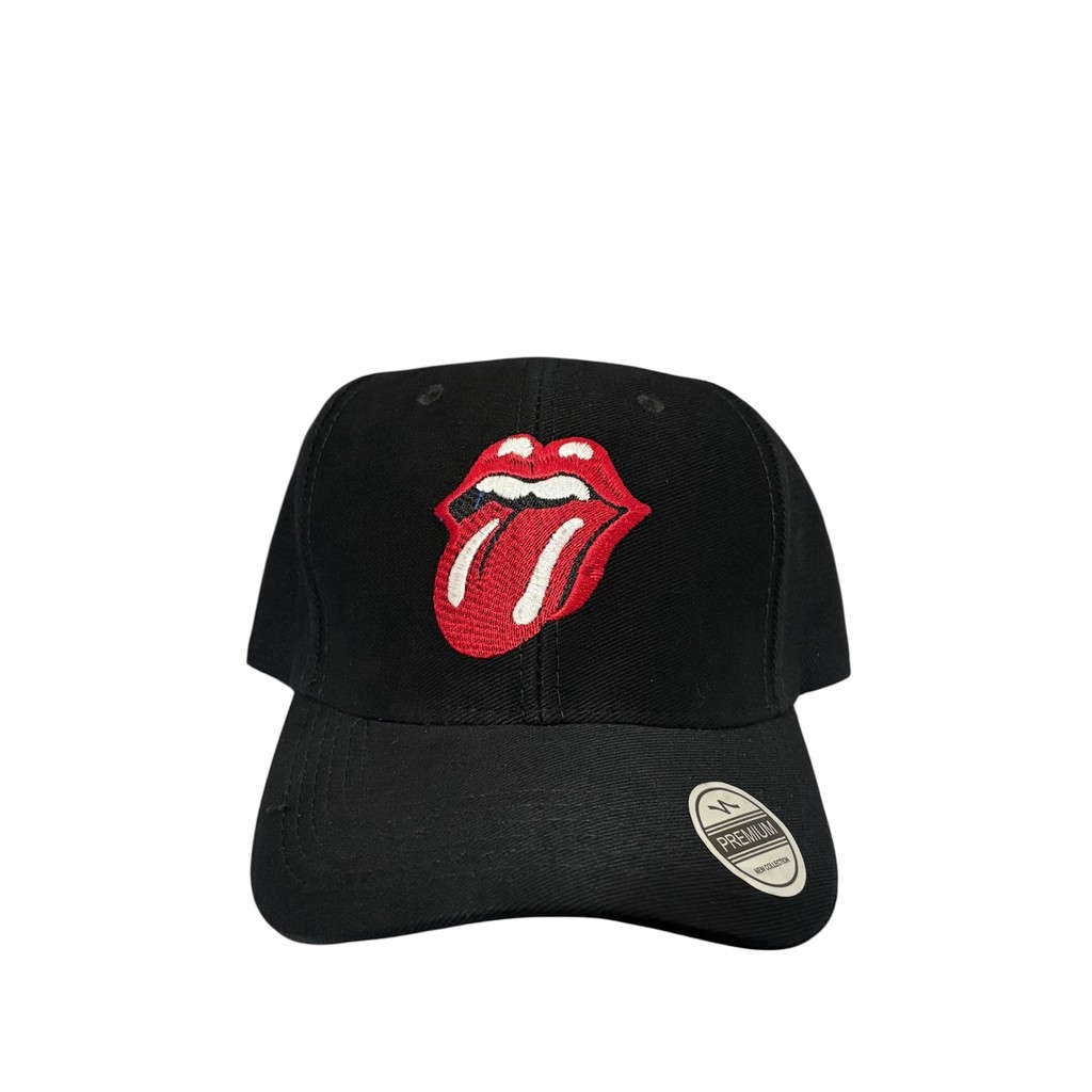 Boné Bordado Preto Banda De Rock 3d The Rolling Stones
