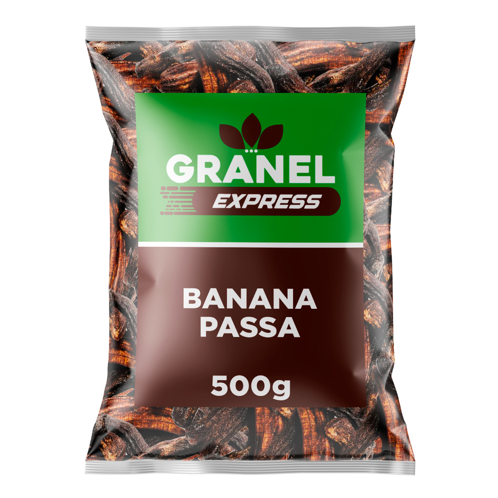 Banana Passa Inteira Desidratada 500g - Granel Express