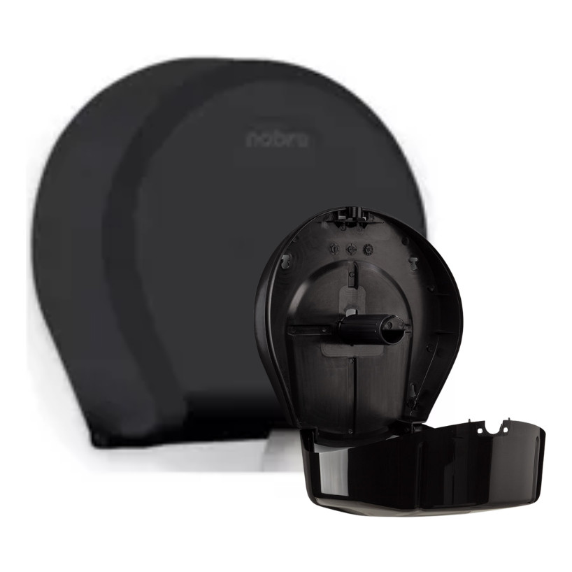Dispenser Suporte Porta Papel Higienico 300/500 Preto Metros — imagem 2 de 2