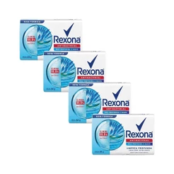 Kit 4 Sabonetes em Barra Antibacterial Limpeza Profunda Rexona 84g