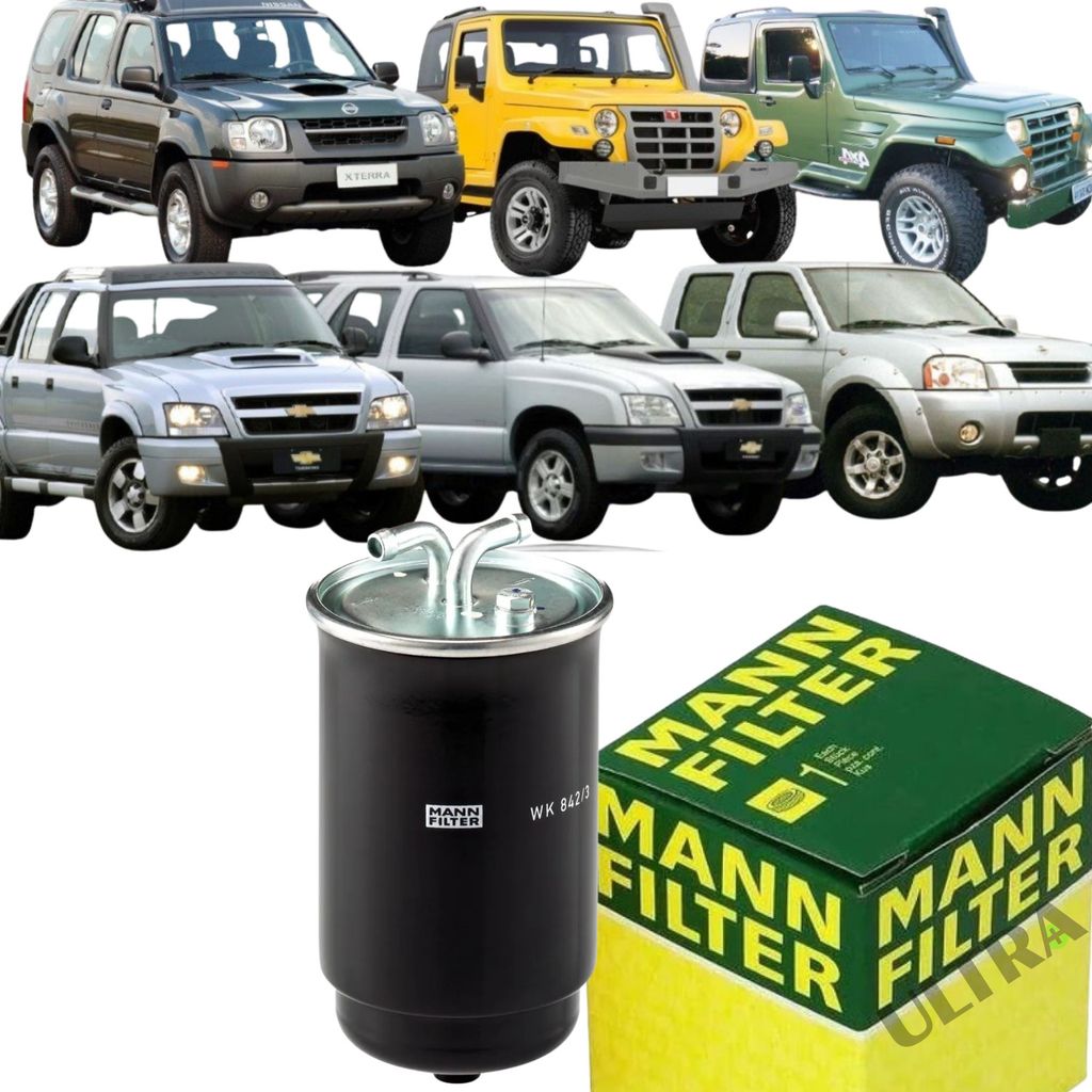 Filtro Diesel Combustível MWM 2.8 GM Chevrolet S10 / Blazer - Nissan Frontier / X-Terra - Troller T4 (Mann WK842/3