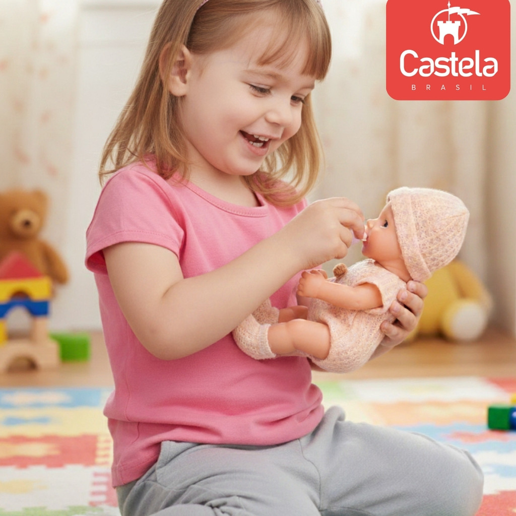 Detalhes do Mini Boneca Bebe Articulado Baby Expressões Sortidos - Castela