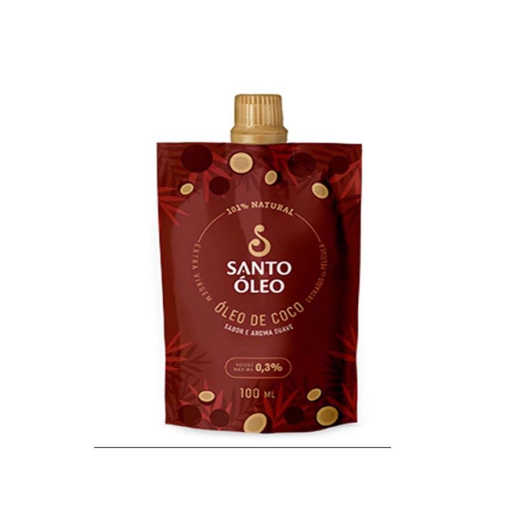 Óleo de Coco Extra Virgem de Película - 100ml Refil - Santo Óleo em Oferta na Shopee