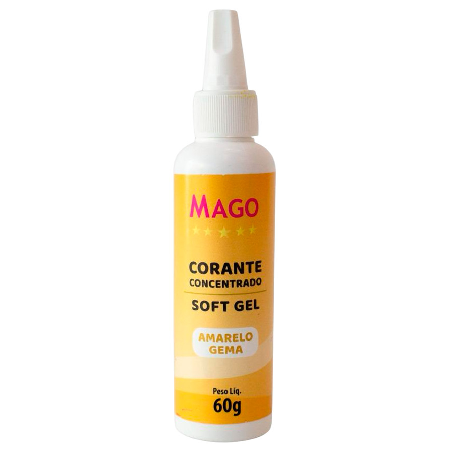 Corante Soft Gel Amarelo Gema 60g Mago