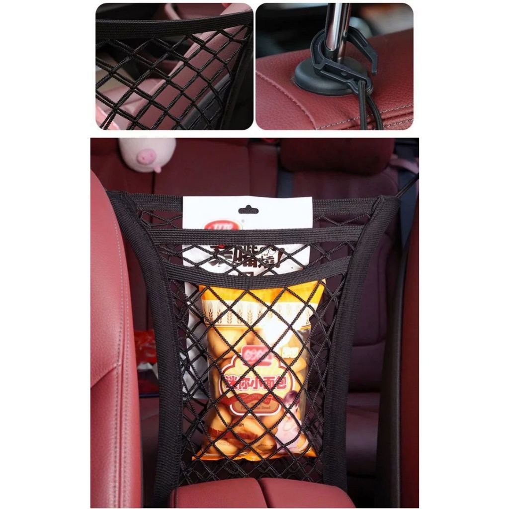 Rede De Armazenamento De Encosto / Assento De Carro Universal De 3 Camadas Traseiro Carpei · foto 2