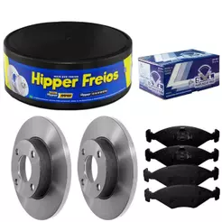 Kit Pastilha Disco Freio Gol G2 95 A 2000 Dianteiro Sólido