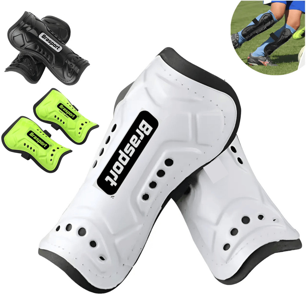 Caneleira futebol equipamento de proteção