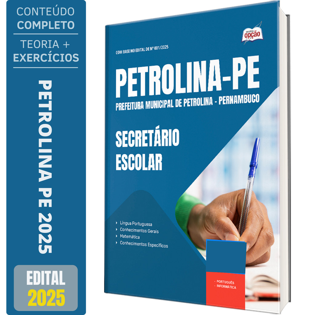 Apostila Concurso Petrolina PE 2025 - Secretário Escolar