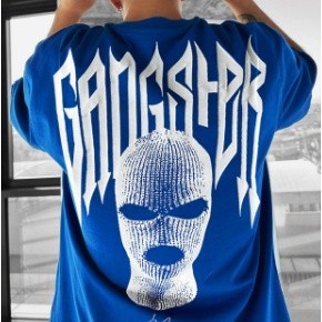 Camiseta Moda de Rua Estilo Gangster Streetwear Traje