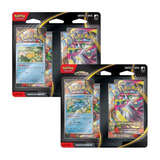 Pokemon Blister Quádruplo ME01 Mega Evolução Golduck e Psyduck Copag Cartas TCG Colecionável em Oferta na Shopee