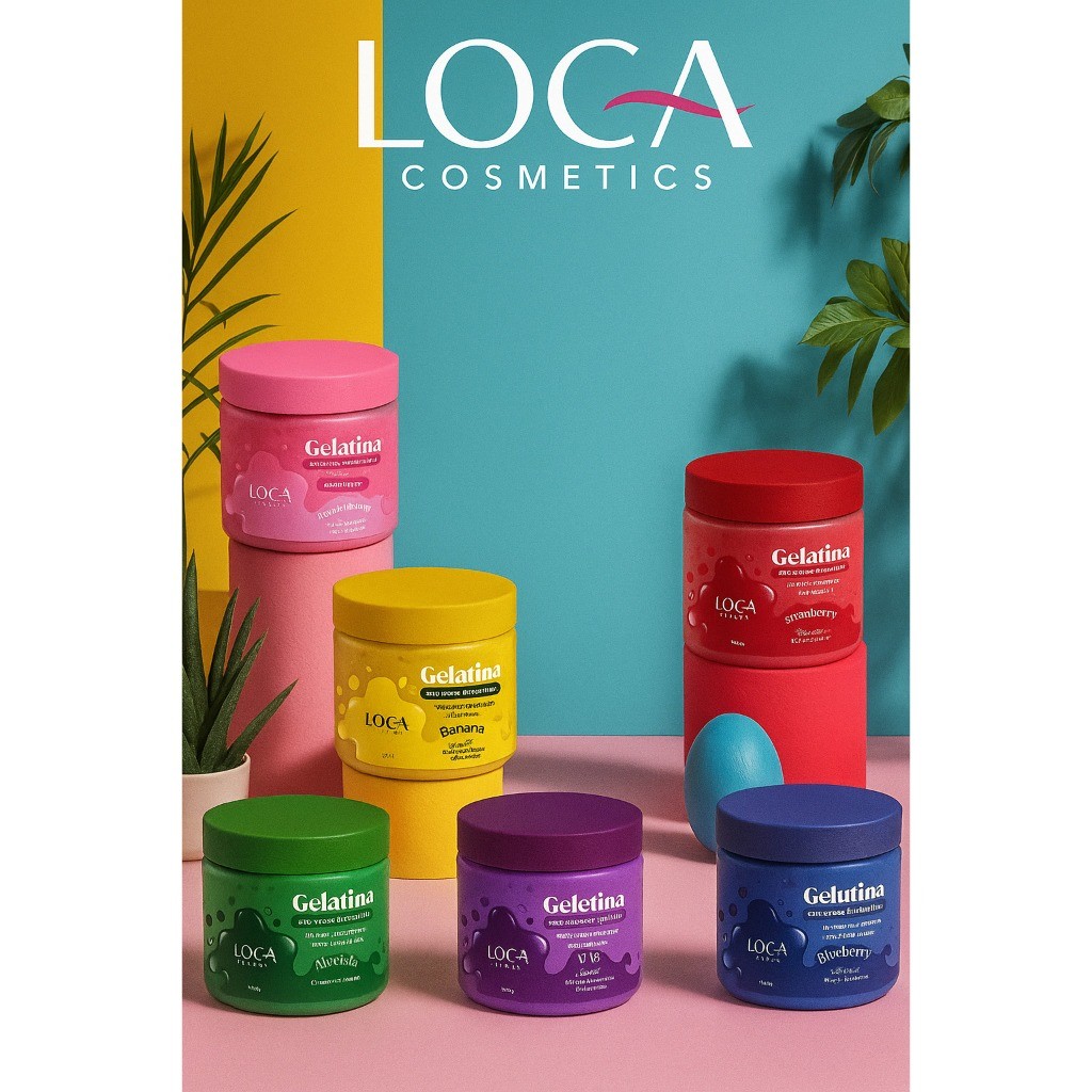 Kit Revenda - 6 Unidades Gelatina Ativadora de Cachos 500g -  Loca Cosmetics